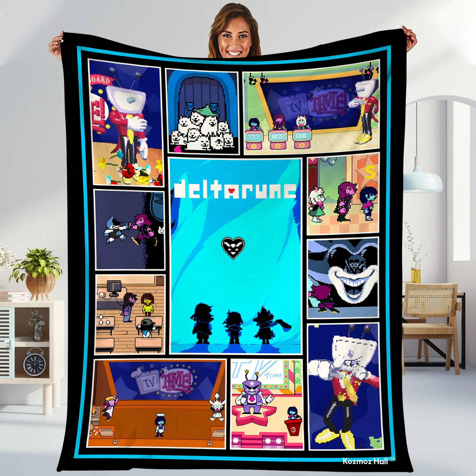 Tv Time Ralsei Deltarune Game Blanket, Kris, Tenna, Berdly, Ralsei, Starwalker It’s TV ...