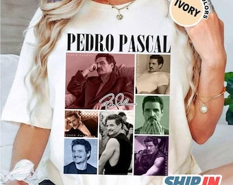 Comfort Color Pedro Pascal Shirt, Vintage Pedro Pascal Photo Tee, Pedro Pascal 90s Merch, Gift For Him, Gift For Her, Movie Comfort Tee