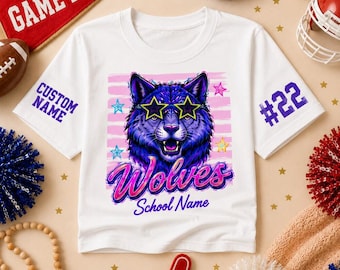 Custom Mascot Shirt, Personalized Game Day Gift, Back to School Spirit Wear, Custom University Shirt, Team Spirit Tee