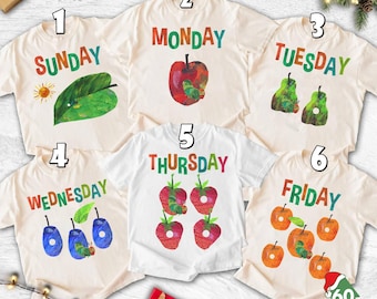 Custom The Hungry Caterpillar Shirt, Very Hungry Caterpillar Shirts, Very Hungry Caterpillar Fruits, Bookish Shirts, Book Lover Gift