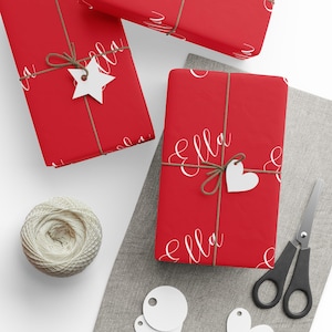 Personalized Wrapping Papers for Christmas and Birthdays - Custom Name Gift Wrap, Holiday Present, Festive Packaging, Unique Gift Paper