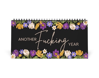 Calendario 2026 "Otro año de mierda" sin cuadrícula, frases atrevidas, recuerda quién eres, calendario motivacional, bonito calendario de escritorio, regalo para compañeros de trabajo