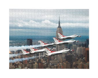 Skyline Airshow Puzzle - Gewitter über Stadtlandschaften, Luftkriegskunst (96-1000 Teile)