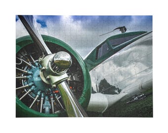 Vintage Flugzeug-Cockpit Leinwand Druck, Luftfahrt Innendekor, Pilot Geschenk, Fluginstrumente