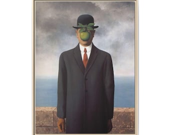 René Magritte The Menschensohn Leinwanddruck gerahmt
