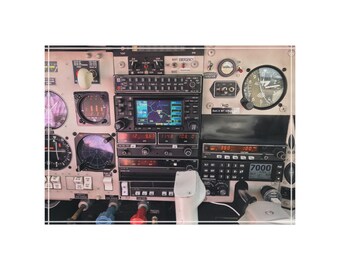 Beechcraft Baron Acryl Fotoblock, zweistrahlige Druck auf dem Schreibtisch, Druck für den Schreibtisch, Pilotengeschenk 18x18