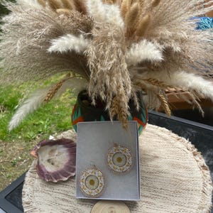 Yellow Dawn Wildflower Beaded Earring