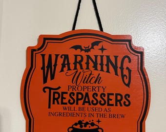 Placa de Poção de Bruxa de Halloween