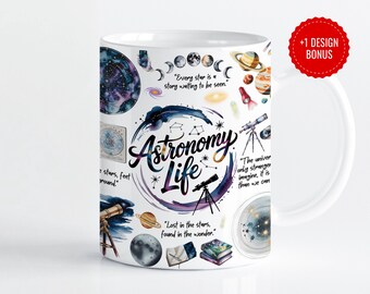 Astronomy Mug Design: Night Sky Stars PNG (Digital Download)