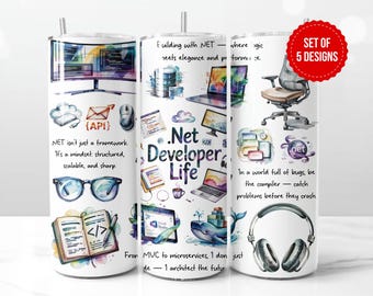 NET Developer Life Tumbler Design | Coding Quotes (Digital Download)