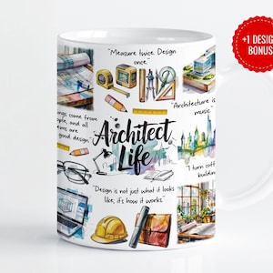 Arkitektlivsmugg: Akvarellritningar och citat (digital nedladdning)