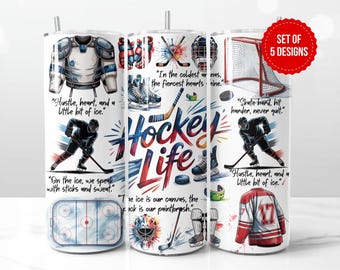 Hockey Life Becher-Design | Aquarell-Schlittschuhe & -Schläger (Digitaler Download)