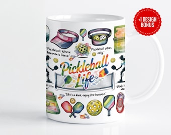 Pickleball Mug Design: Sport Office PNG (Digital Download)