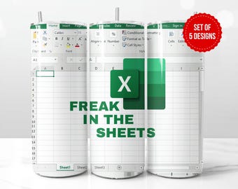 Freak In The Sheets Tumbler Wrap sublimatieontwerp, boekhouding, baas, vriend, cadeau collega, grappige Excel Lover-sjabloon, digitale download