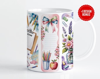 Customizable Teacher Appreciation Mug Design | School Icon PNG (Digital Download)