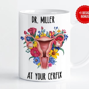 Rolig OBGYN-muggomslag: Design med din livmoderhals (digital nedladdning i PNG)