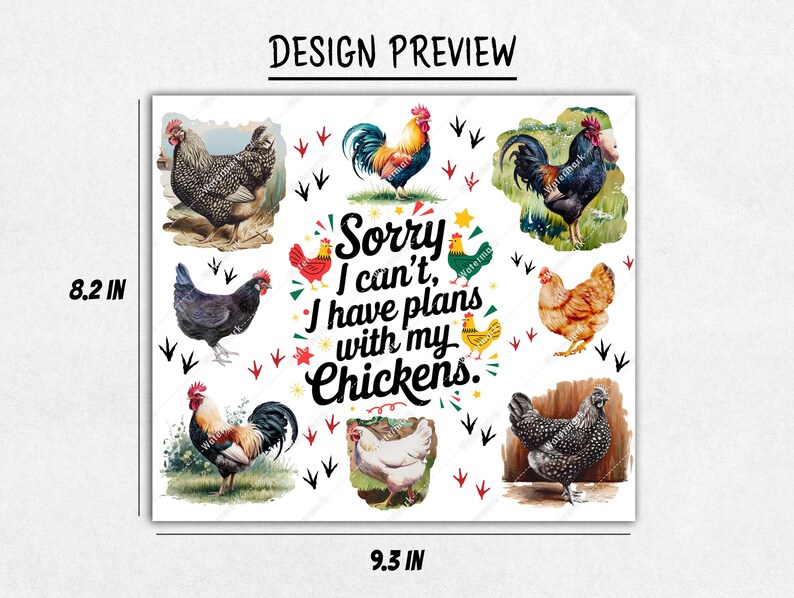 Sorry Rooster Funny Chicken Mouse Pad: Watercolor Art PNG Template (digital Download ...