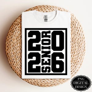 Senior 2026 Graduation PNG: Sublimation Design (Digital Download 4000x4000 px)