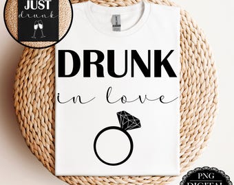 Pacote de imagens PNG para despedida de solteira: Designs de noiva "Bêbadas de Amor" (Download Digital)