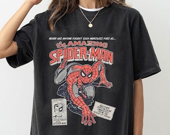 Vintage Amazing Spider-Man-shirt, retro comics cover-T-shirt, MCU fan cadeau, Peter Parker graphic T-shirt