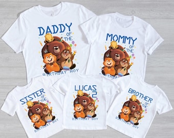Chemise d'anniversaire personnalisée Disney Hopppers, sweat-shirt de films, assortie à la famille, t-shirt de vacances, tenue de fête personnalisée