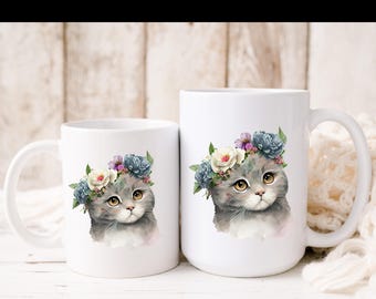 Cat Mug, Cat Mom Mug, Mug For Mother's Day, Cat Lady, Coffee Mug, Tea Mug,  Ceramic Mug, (11oz, 15oz)
