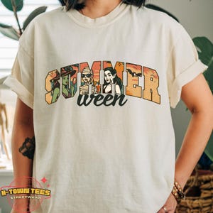 Summerween Comfort Colors Shirt: Spooky Skeleton Beach Tee