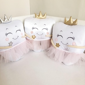 Presente para menina | Almofada fada do dente | Dente de brinquedo | Fada do dente de brinquedo macio | Carta da fada do dente | Brinquedo de fada | Brinquedo com nome | Decoração de berçário