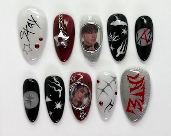 KPOP Stray Kids Press-On Nails: ATE Album Concert Inspired