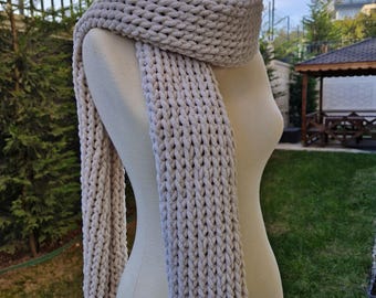 handmade scarf knitted scarf crochet scarf hand scarf  wool scarf chunky scarf warm scarf fringed scarf shawl style scarf scarf for women