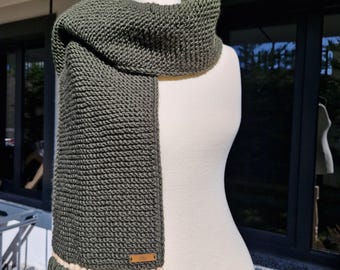handmade scarf knitted scarf crochet scarf hand scarf  wool scarf chunky scarf warm scarf fringed scarf shawl style scarf scarf for women