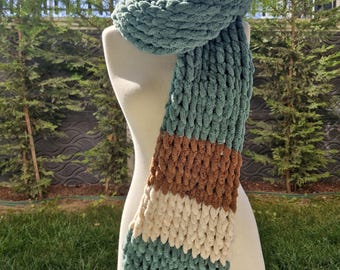 handmade scarf knitted scarf crochet scarf hand scarf  wool scarf chunky scarf warm scarf fringed scarf shawl style scarf