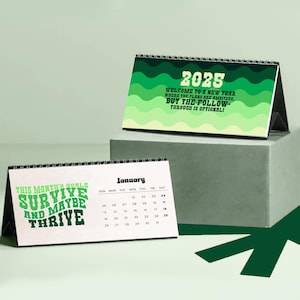 Personalized Funny Desk Calendar,Desk Calendar 2025, Desktop Calendars, 2025 Funny Swear Word Affirmations Desk Calendar Gift for Women, Bes