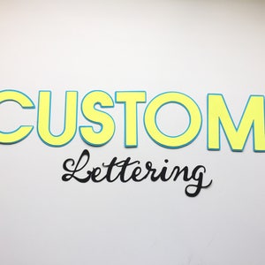 Custom Die Cut Letters with Shadow / Banner Letters / Teacher / Bulletin Board / Lettering