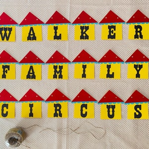 Family Banner/Family Name/Last Name/Circus/Family Reunion/Circus Tent