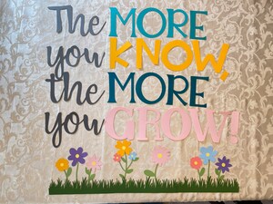 Let's Grow Together Bulletin Board Set - Colorful Flower Classroom Decor For Back To School
