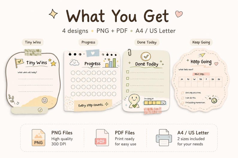 Dopamine Sticky Notes – ADHD Tiny Wins Planner, Progress Tracker ...