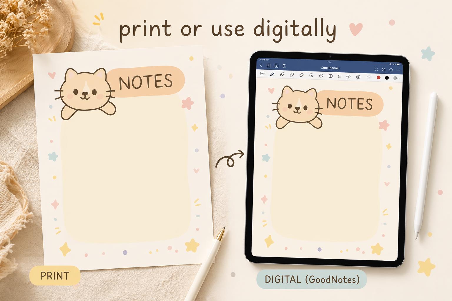 Kawaii Daily Planner Printable – Pastel Animal To-do List Pages ...