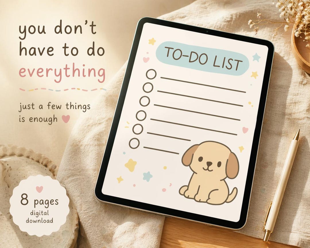 Kawaii Daily Planner Printable – Pastel Animal To-do List Pages ...