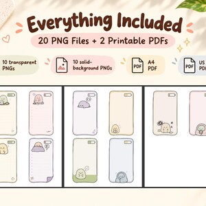 Original energy note artwork collection displayed with file information identifying 10 transparent PNGs, 10 solid-background PNGs and two printable PDFs.