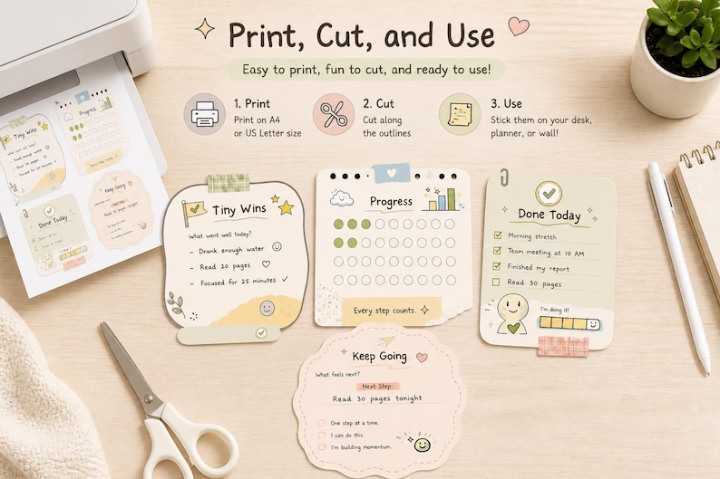 Dopamine Sticky Notes – ADHD Tiny Wins Planner, Progress Tracker ...