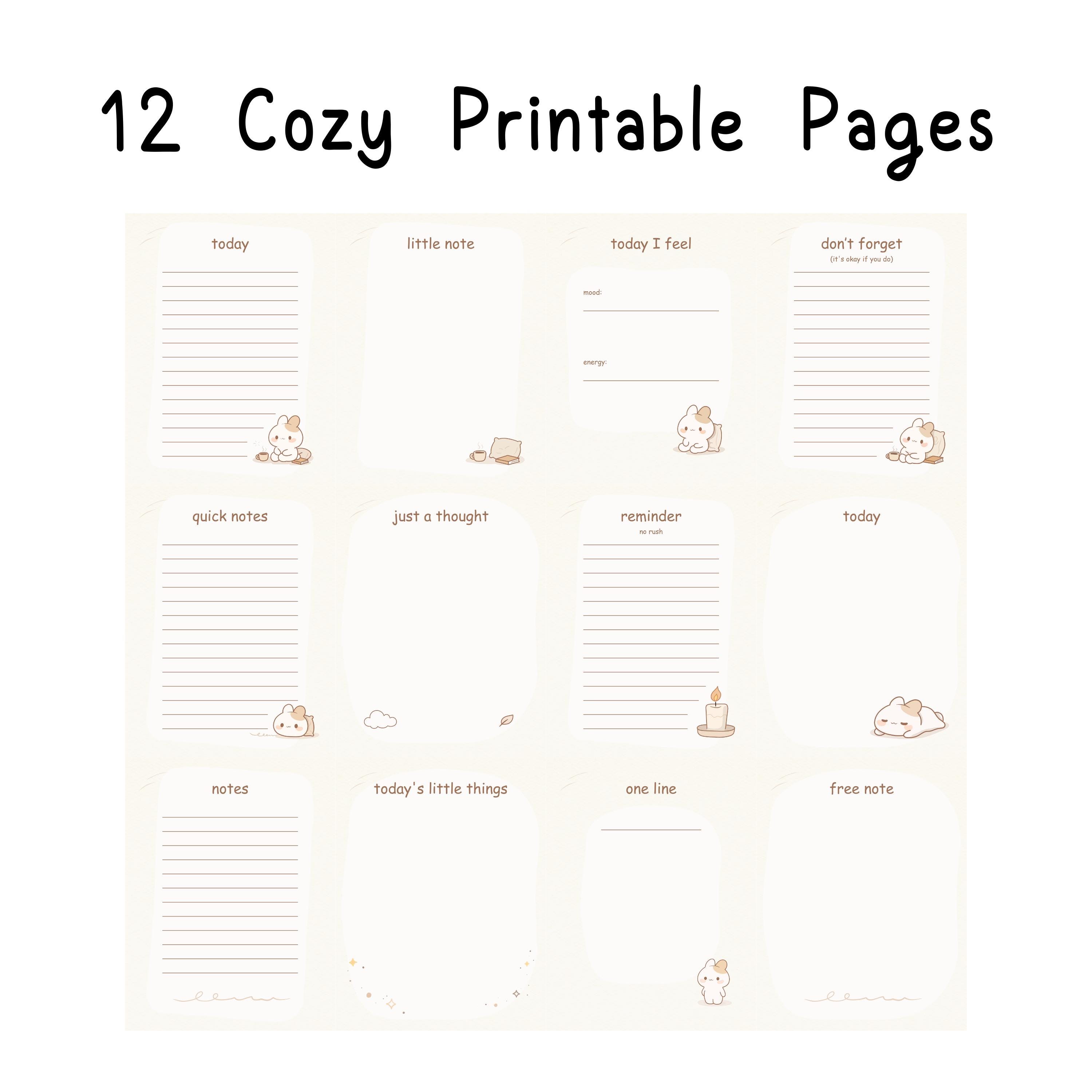 Kawaii Mini Notes – Printable Daily Notepad (digital Download) - Etsy