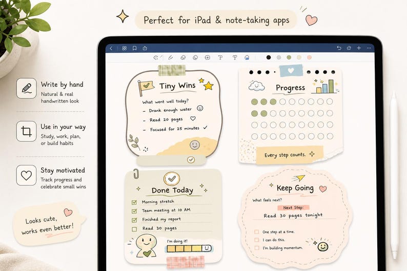 Dopamine Sticky Notes – ADHD Tiny Wins Planner, Progress Tracker ...