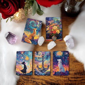 Lenormand Card Deck, 36 Cards, Galactic Aura Lenormand, Oracle Cards, Lenormand Cards, Fortune Telling, Lenormand Deck, Christmas Oracle