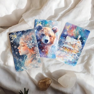 Jeu de cartes Sonate d'hiver Lenormand, cartes Lenormand, jeu Lenormand, jeu Oracle, Petit Lenormand, cartes divination