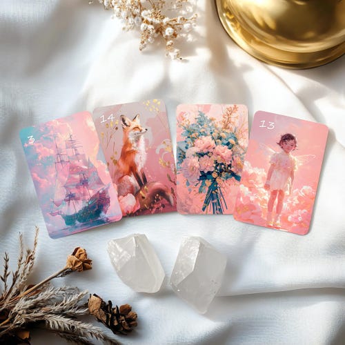 Roze Dreamscape Lenormand-kaartenspel, unieke orakelkaart, waarzeggerijhulpmiddelen, schattig tarotspel, Petit Lenormand, Lenormand voor beginners