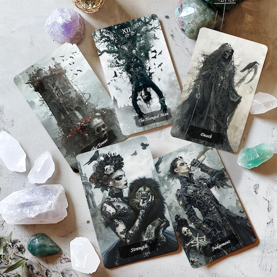 Gothic Tarot Deck, Tarot Deck, Tarot Deck With Guidebook, 78 Card
