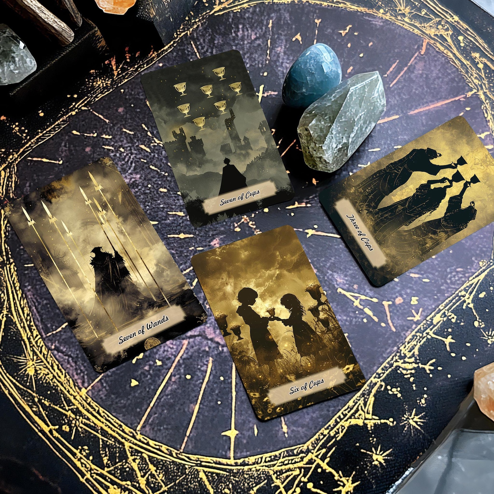 Shadow Gothic Tarot Cards, 78 Tarot Deck With Guidebook, Oracle Cards ...