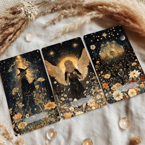 Ethereal Blossom Tarot, Tarot Deck, 78 Cards, Tarot Deck with Digital Guidebook, Unique Tarot Card Deck, Custom Design Tarot, Gift for her
