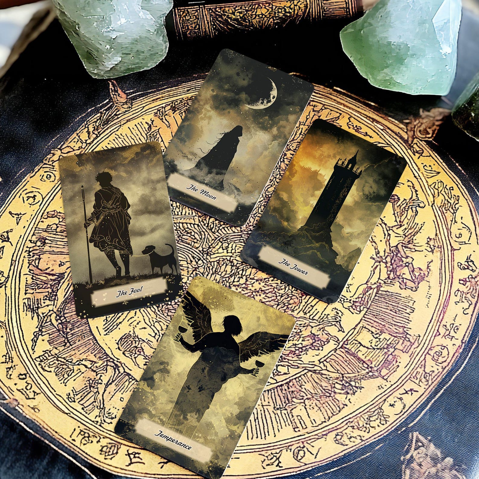 Shadow Gothic Tarot Cards, 78 Tarot Deck With Guidebook, Oracle Cards ...